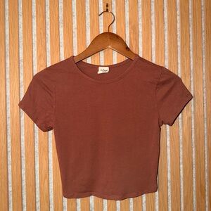 Elegant Brown Crop Top